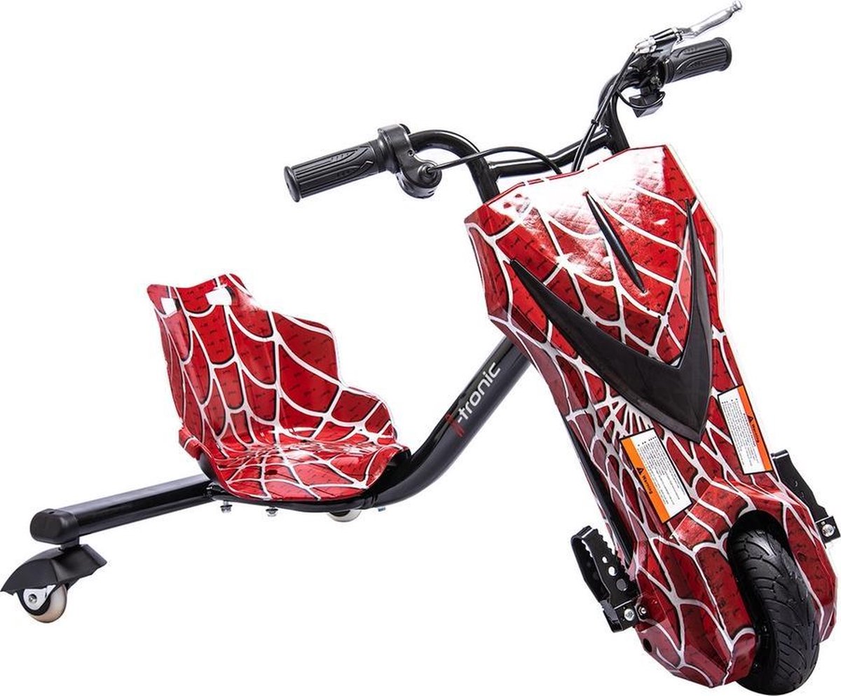 Elektrische Drift Trike Kart 250W 36V Spider Rood