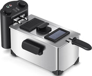 Frituurpan - Igia Kino - Kijkvenster - Timer - 3 Liter - Zwart/Zilver