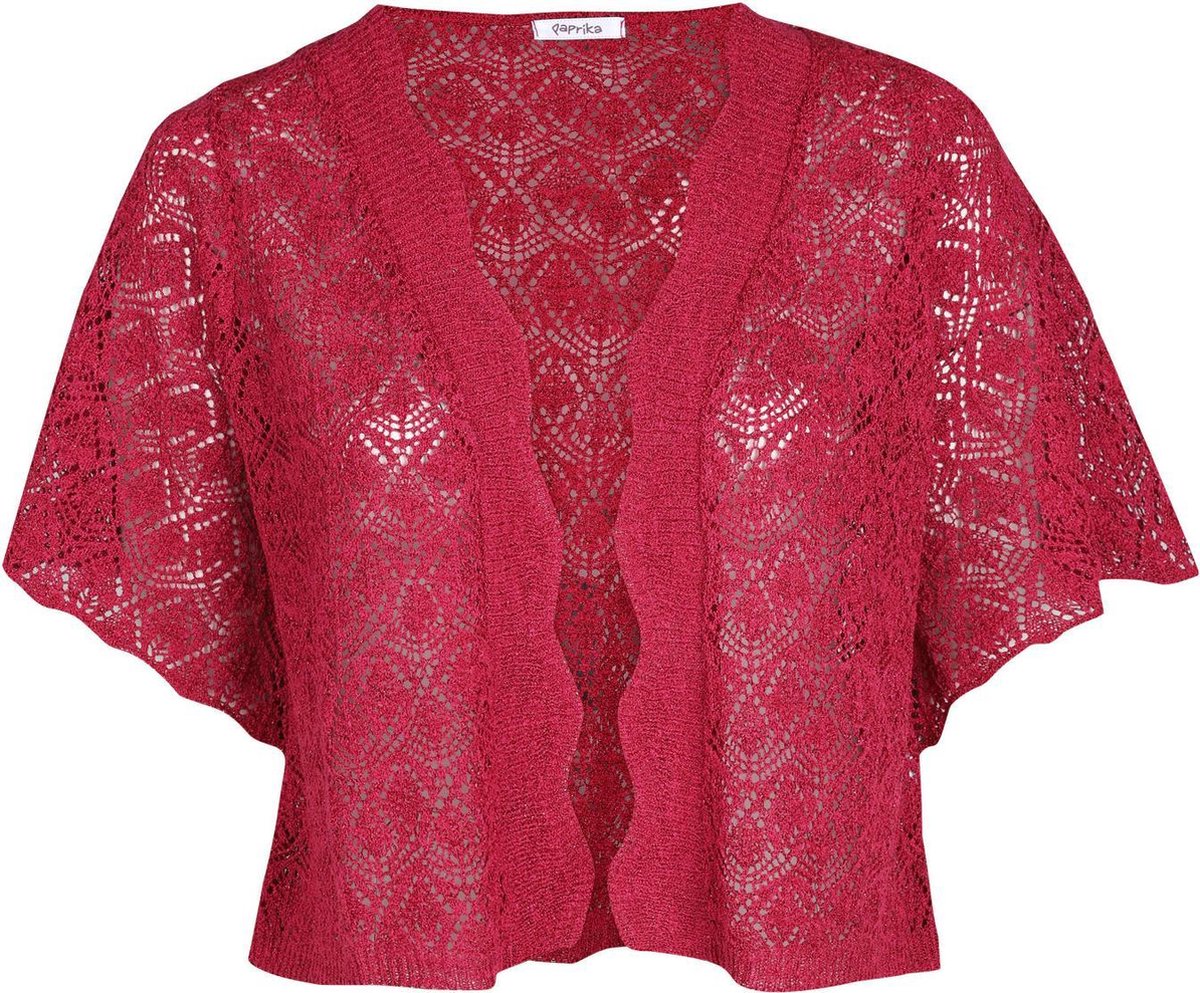 Gefestonneerde cardigan met lurex erin