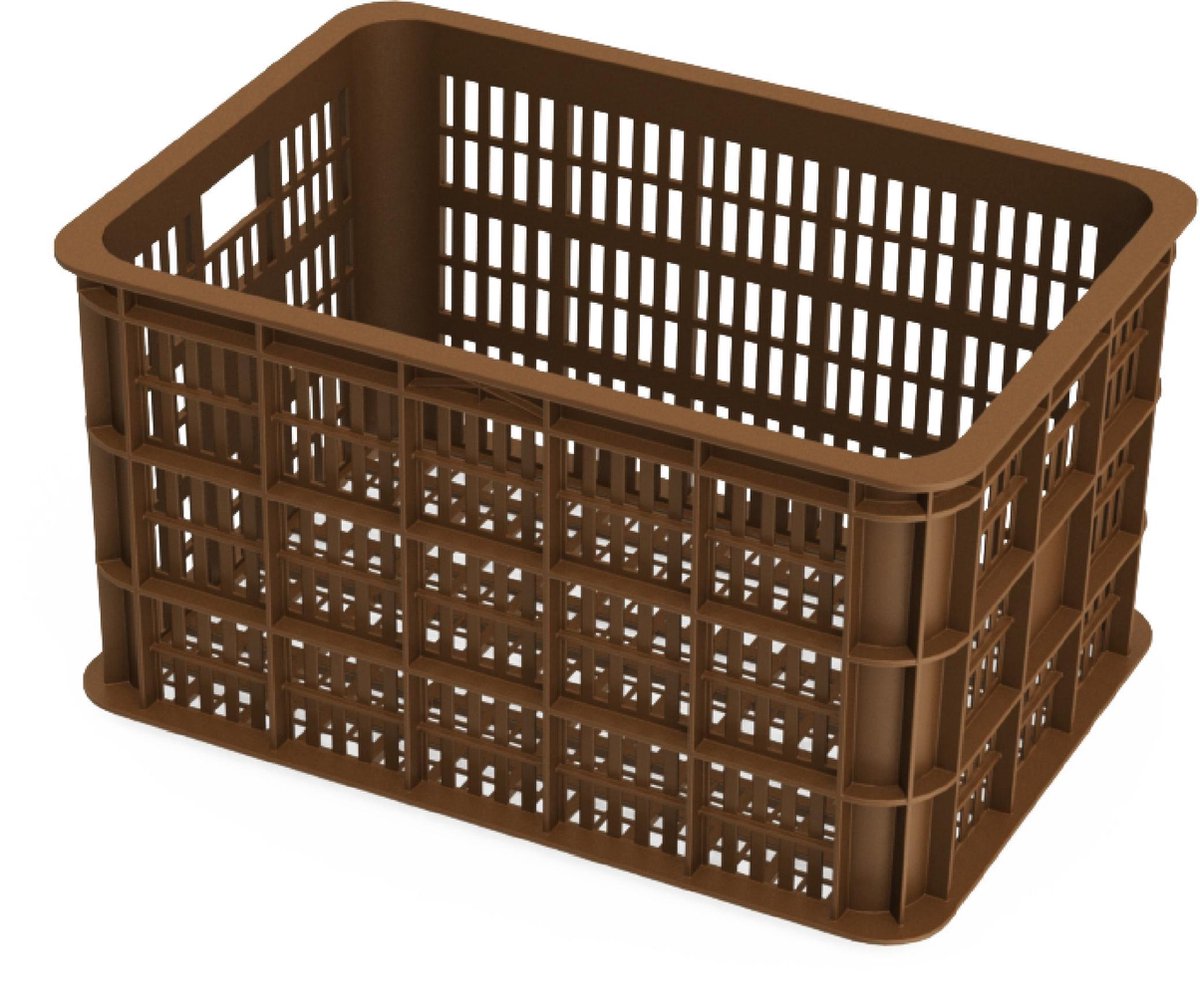 Basil Crate L Fietskrat - Saddle Brown - 40 Liter