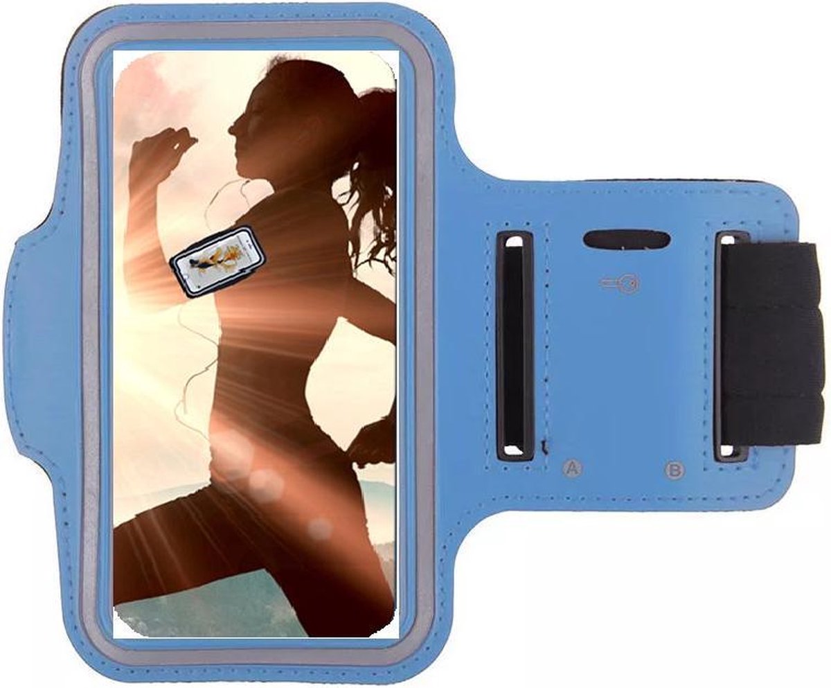 Nokia 5.4 Hoesje - Sportband Hoesje - Sport Armband Case Hardloopband Turquoise