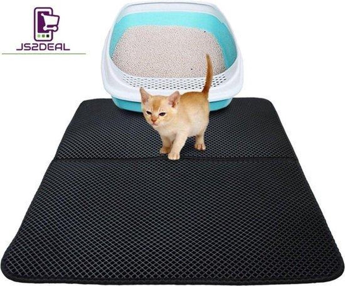 Kattenbakmat - grind opvanger - 60x90cm Extra Groot- Waterdicht - Honingraat patroon Kattenmat - Kattenbak Accessoires - Kat Benodigheden - Cat Litter Mat - Uitloopmat - schoonloopmat kattenbak