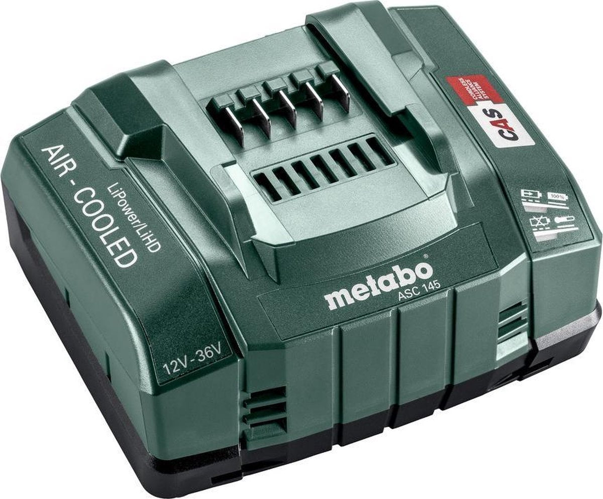 Metabo ASC 145 12/18/36V LiHD/Li-Ion Accu oplader - Air Cooled