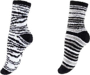 Socke/Sokken - Kerstgeschenk Pakket Sokken Huis Sokken Bedsokken Stripe Fantasy & Stripe Grey Black - Huis Sokken - Warme Voeten in Bed - Bed Sokken - Damesmode / Beenmode