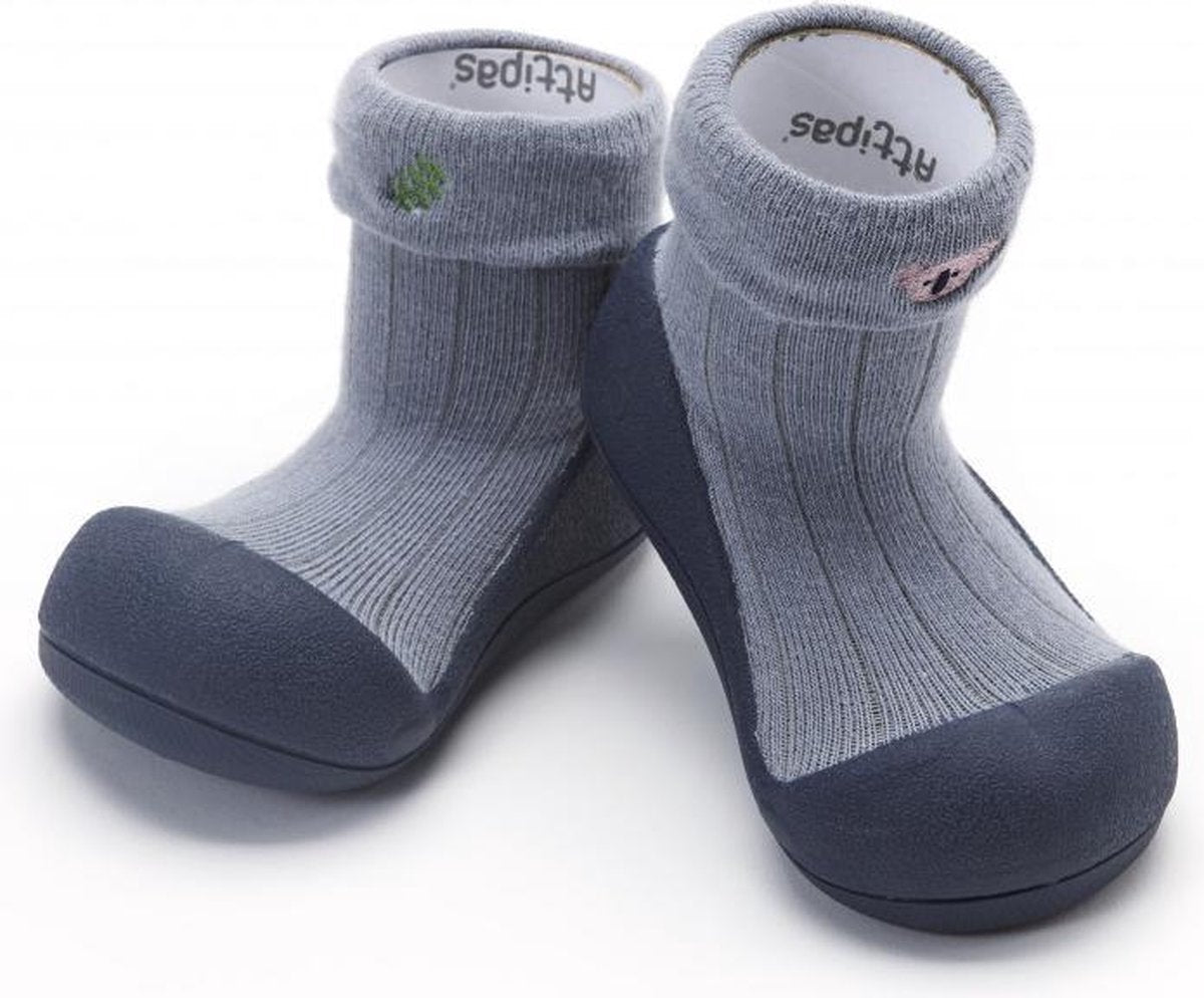Attipas babyschoentje Bong-Bong navy  antislip baby schoenen maat 19 (3-6 maanden)