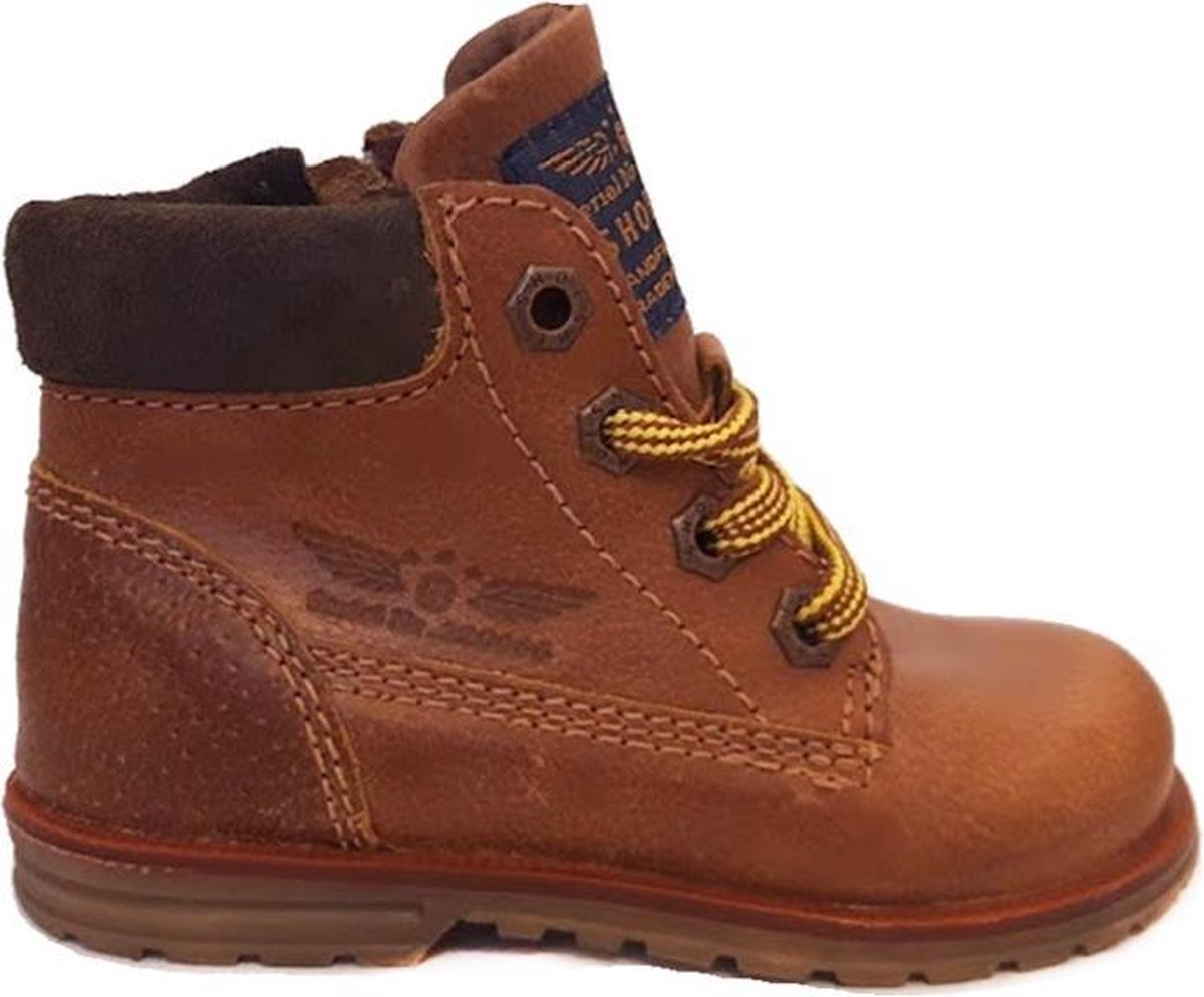 Jongens Veterschoenen & Klitteband Shoesme De9w096-a Cognac - Maat 27