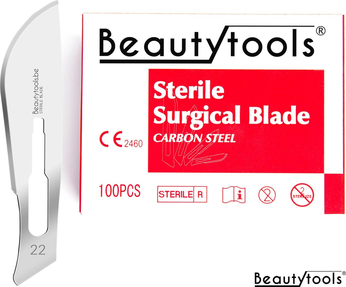 Scalpels - Pedicure / Bistouri messen - NR. 22 (100 Stuks - individueel/steriel verpakt) - (BP-0690)