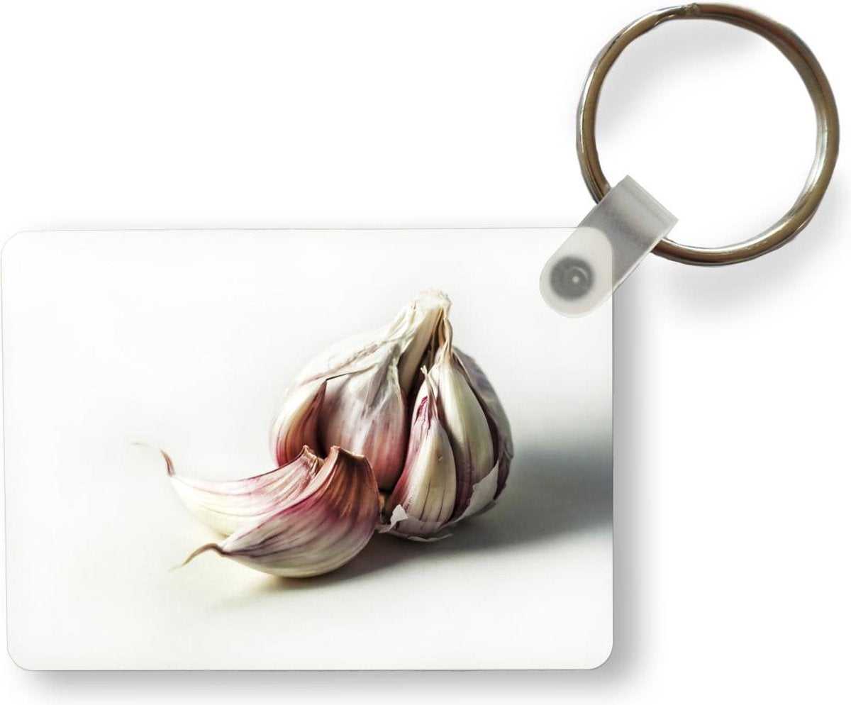 Sleutelhanger - Knoflook die een beetje uit elkaar ligt - Plastic