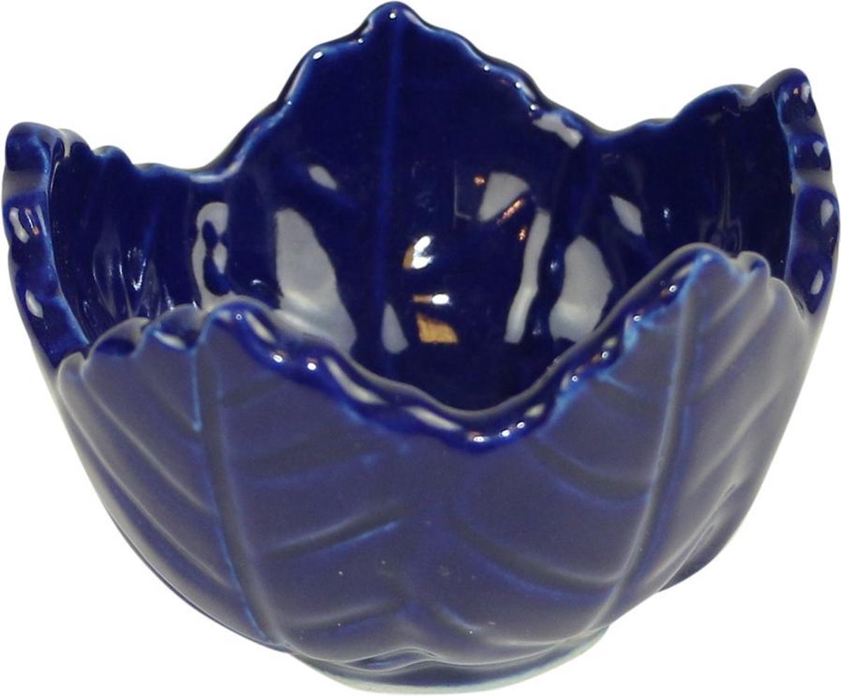 Schaal - Keramiek - Lotus - Blauw - 8x8x5