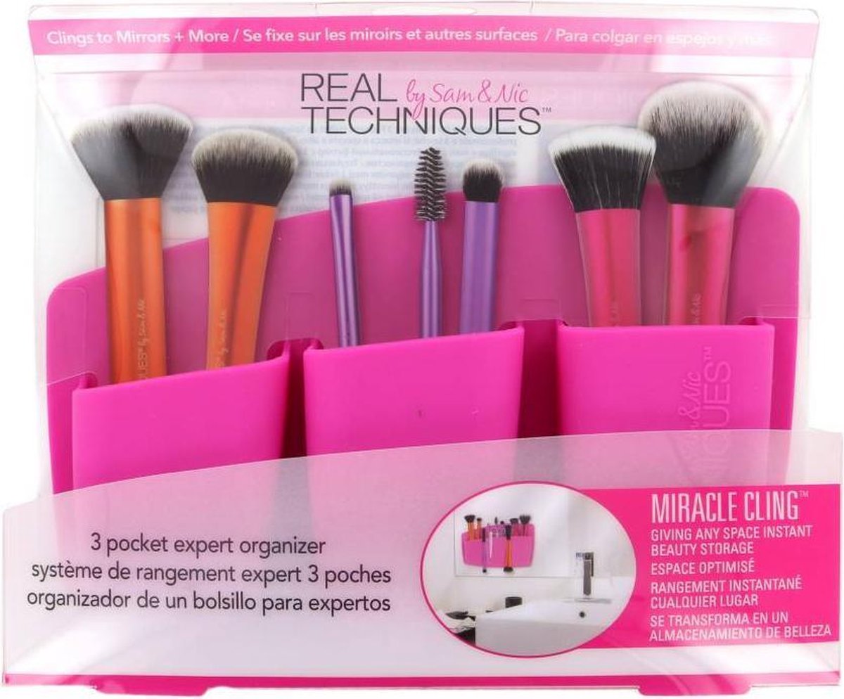Real Techniques 3 Pocket Expert Organiser Roze - Kwasten houder