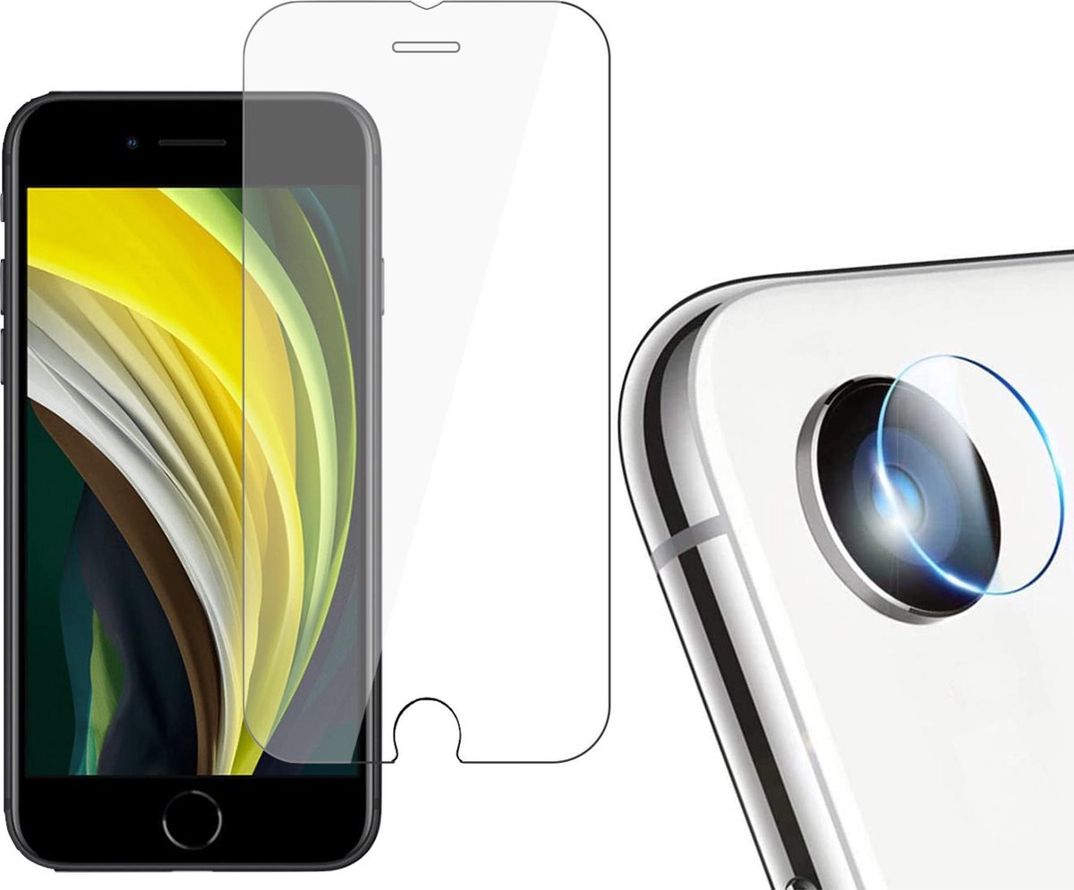 Beschermglas iPhone SE 2020 Screenprotector - iPhone SE 2020 Screen Protector Glas en iPhone SE 2020 Screenprotector Camera