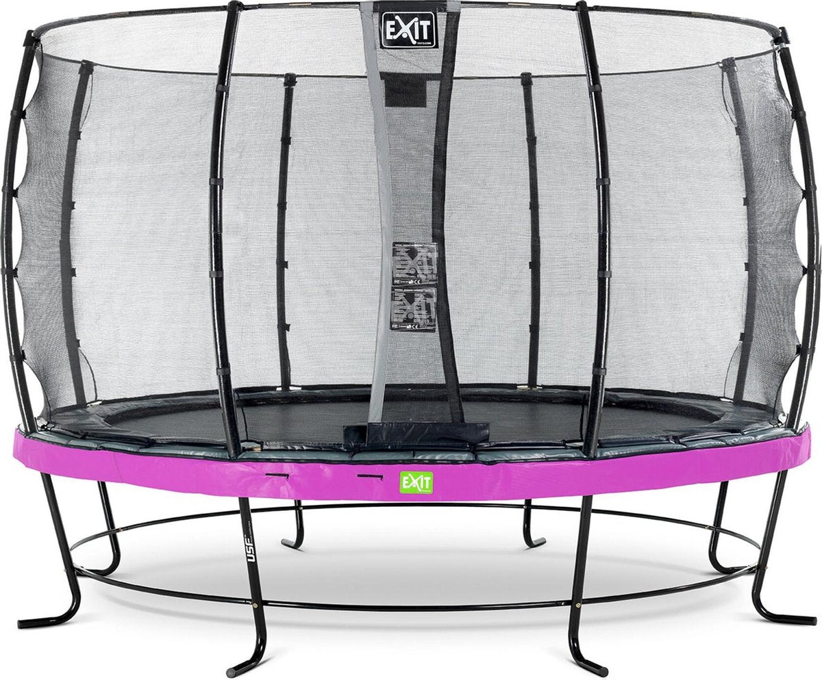Trampoline EXIT Elegant - ø366cm met net Economy - paars