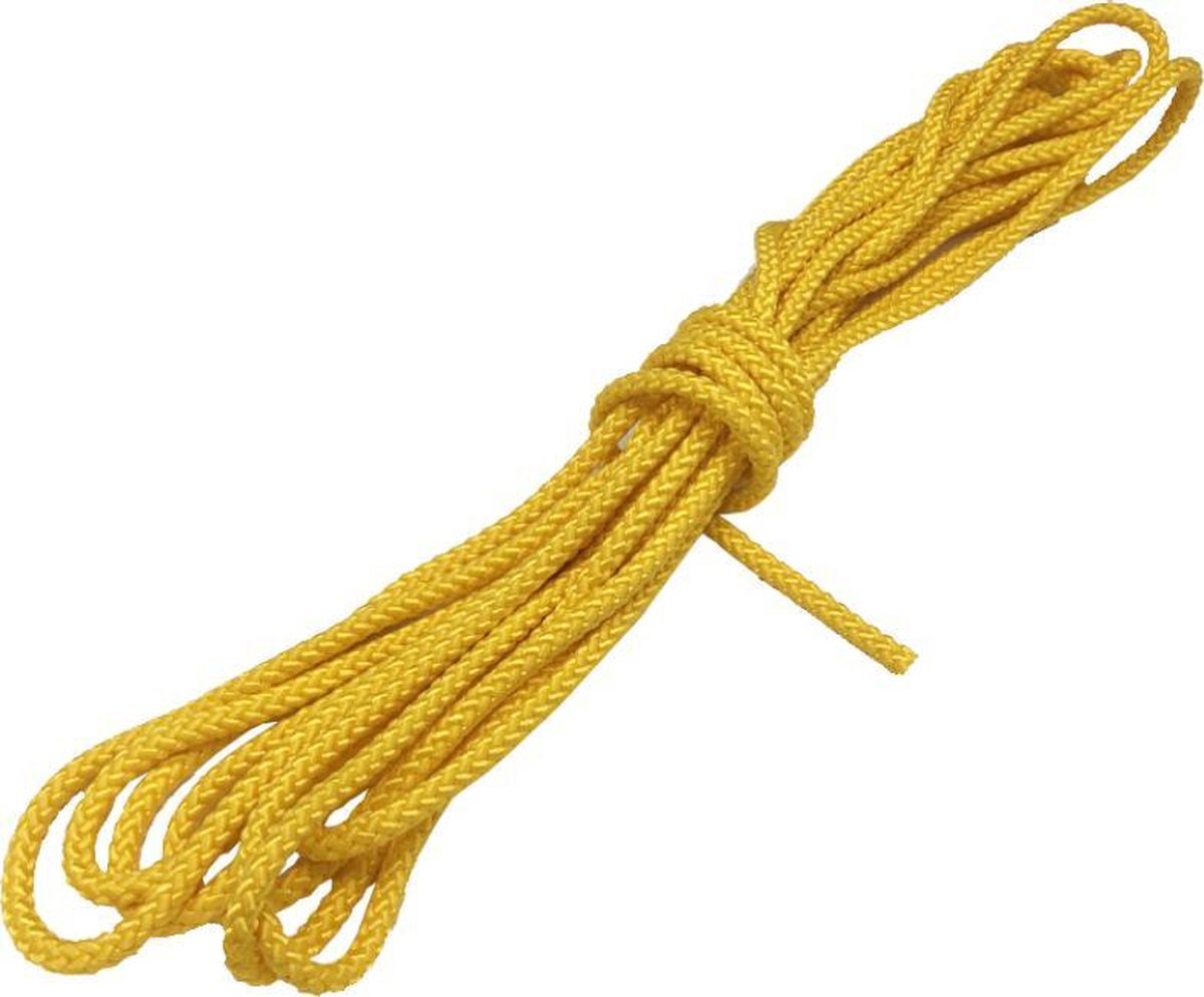 Springtouw Lang 10 meter gekleurd GEEL