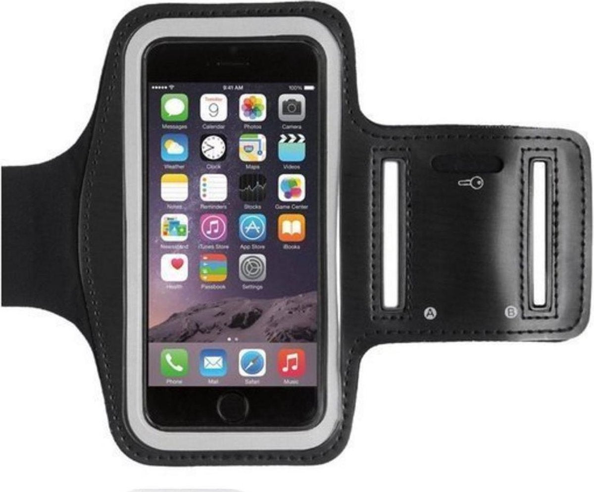 Drphone Sportband Armband iPhone 7 Plus/6s Plus / S6 Edge Plus / S7 Edge Sportband -  Extra Stevige Kwaliteit Zwart