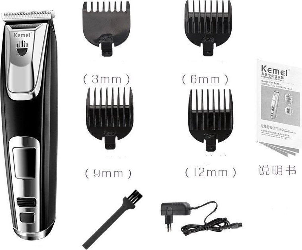 Kemei KM-PG102 - Tondeuse - Baardtrimmer - Lichaam en Haar - Japanse Snijblad