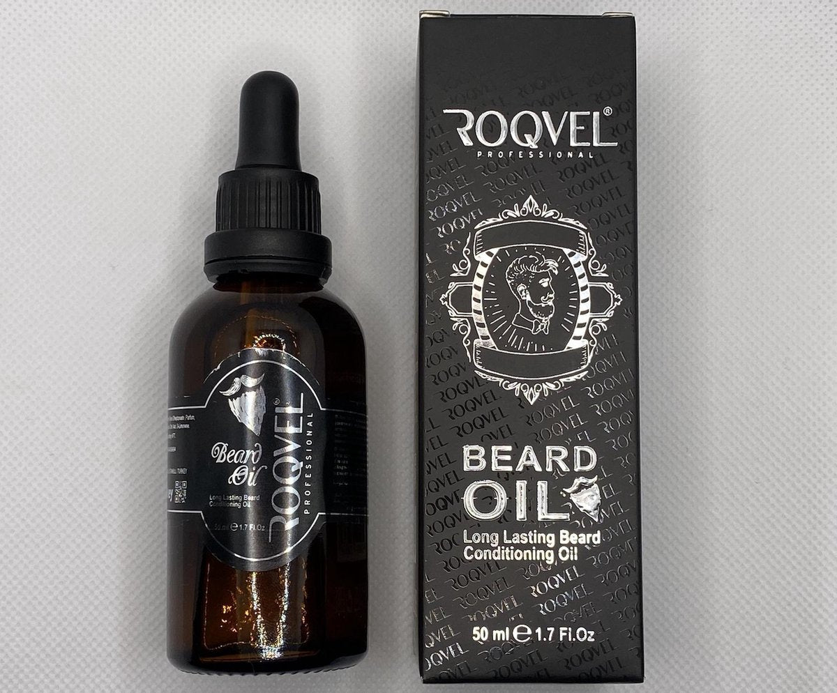 Roqvel Baardolie - 50 ML - Stimuleert Haargroei -  Haargroei Olie - Repareert beschadigde haarzakjes - Verzorgt de huid