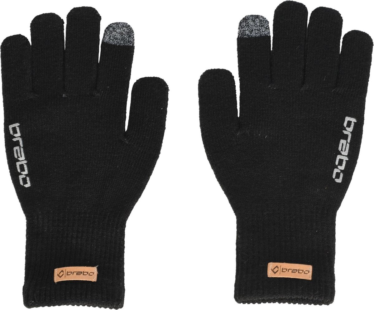 Brabo - BC7013 Wintergloves Swipe Black (per 10) - Maat Junior