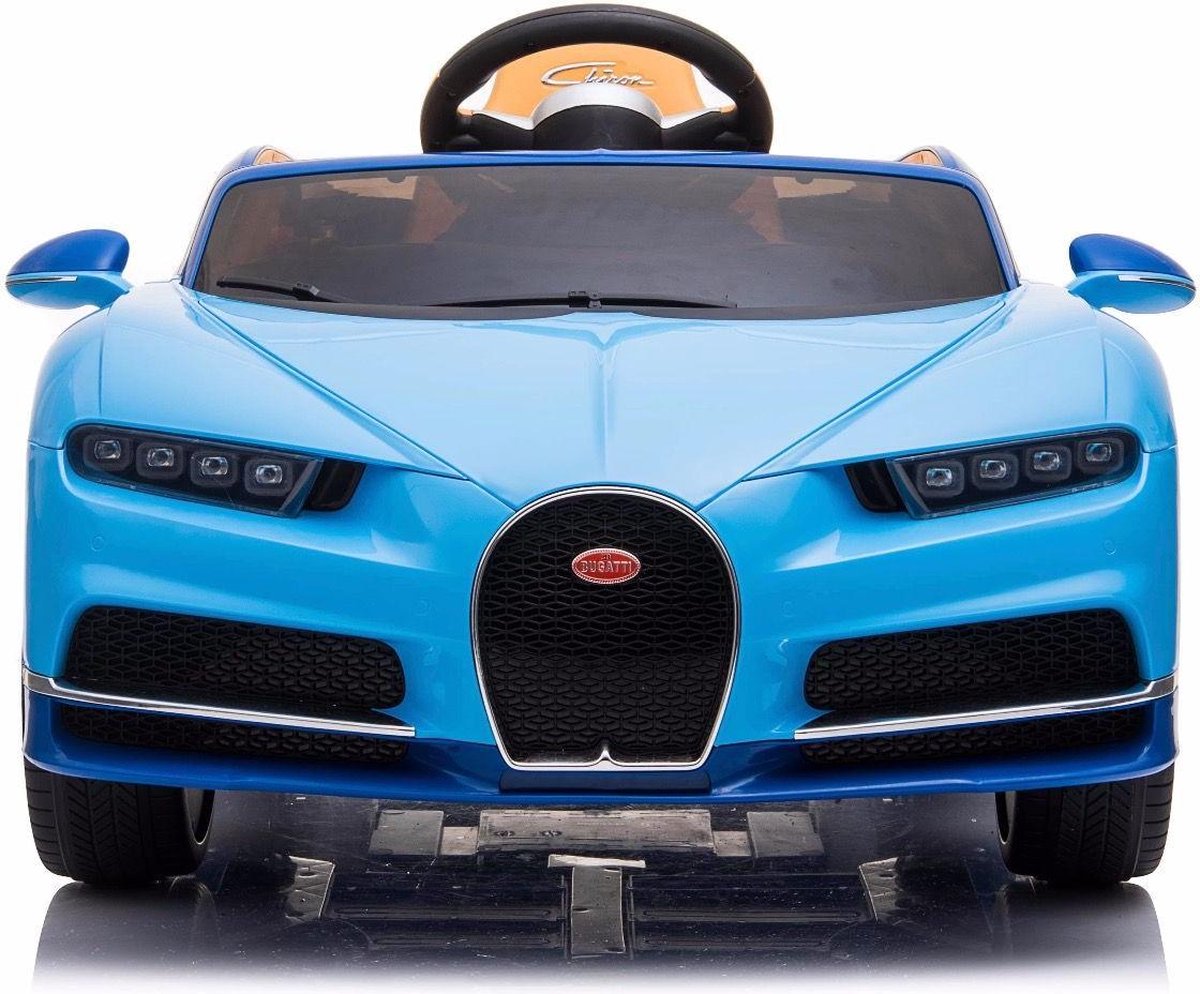Elektrische Kinderauto Bugatti Chiron 12V met Afstandsbediening - Blauw