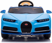 Elektrische Kinderauto Bugatti Chiron 12V met Afstandsbediening - Blauw