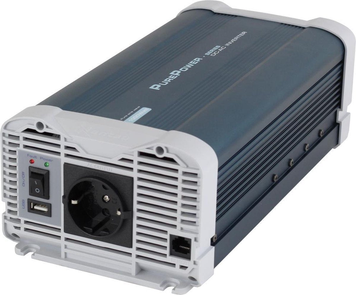 Omvormer 12V naar 230V - 1000W zuivere sinus