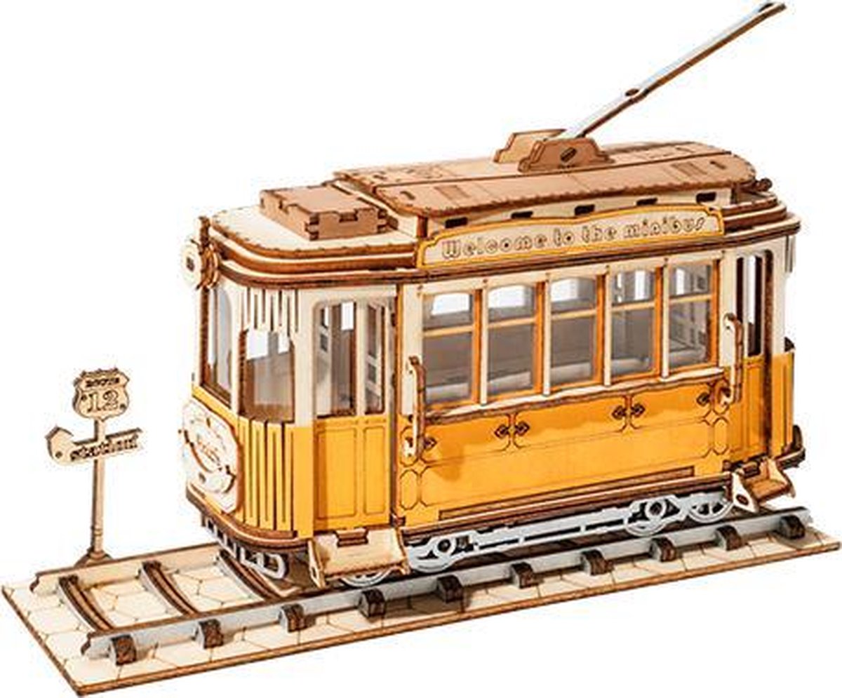 Robotime 3D Houten Puzzel - Tramcar - TG505 - 18x5