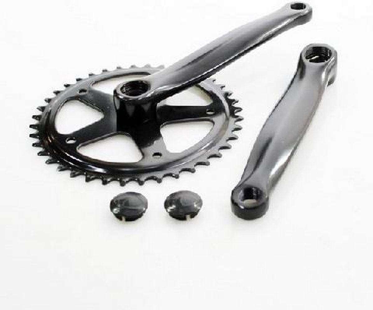 Hzb crankset / kettingwiel staal 40t 1/8 + 3/32 170 mm -1 mm zwart