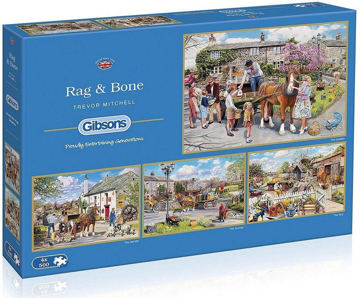 Gibsons puzzel Rag & Bone - 4 x 500 stukjes