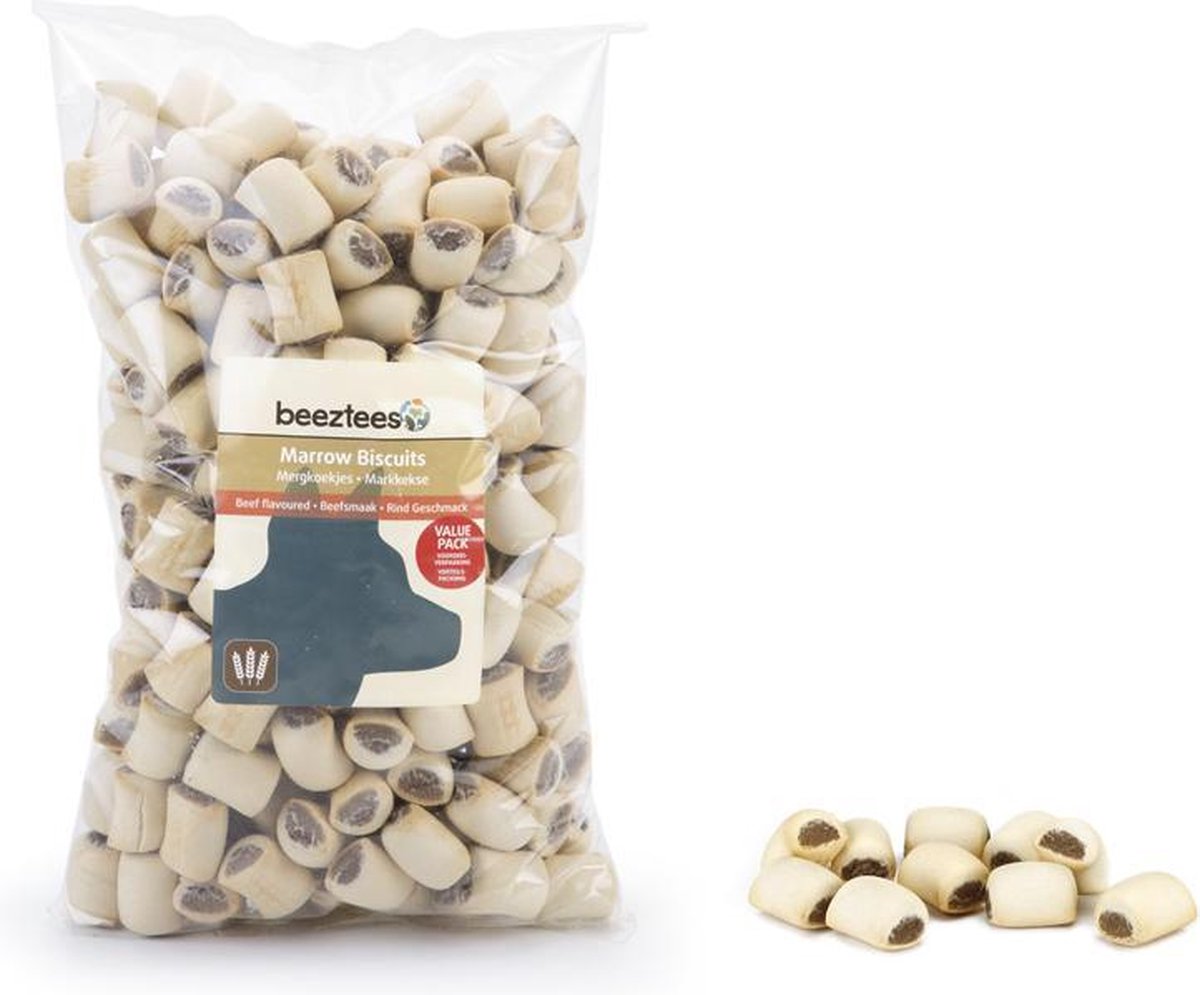 Beeztees Mergkoekjes - Hondensnack - Rund - Voordeel - 1400 gram