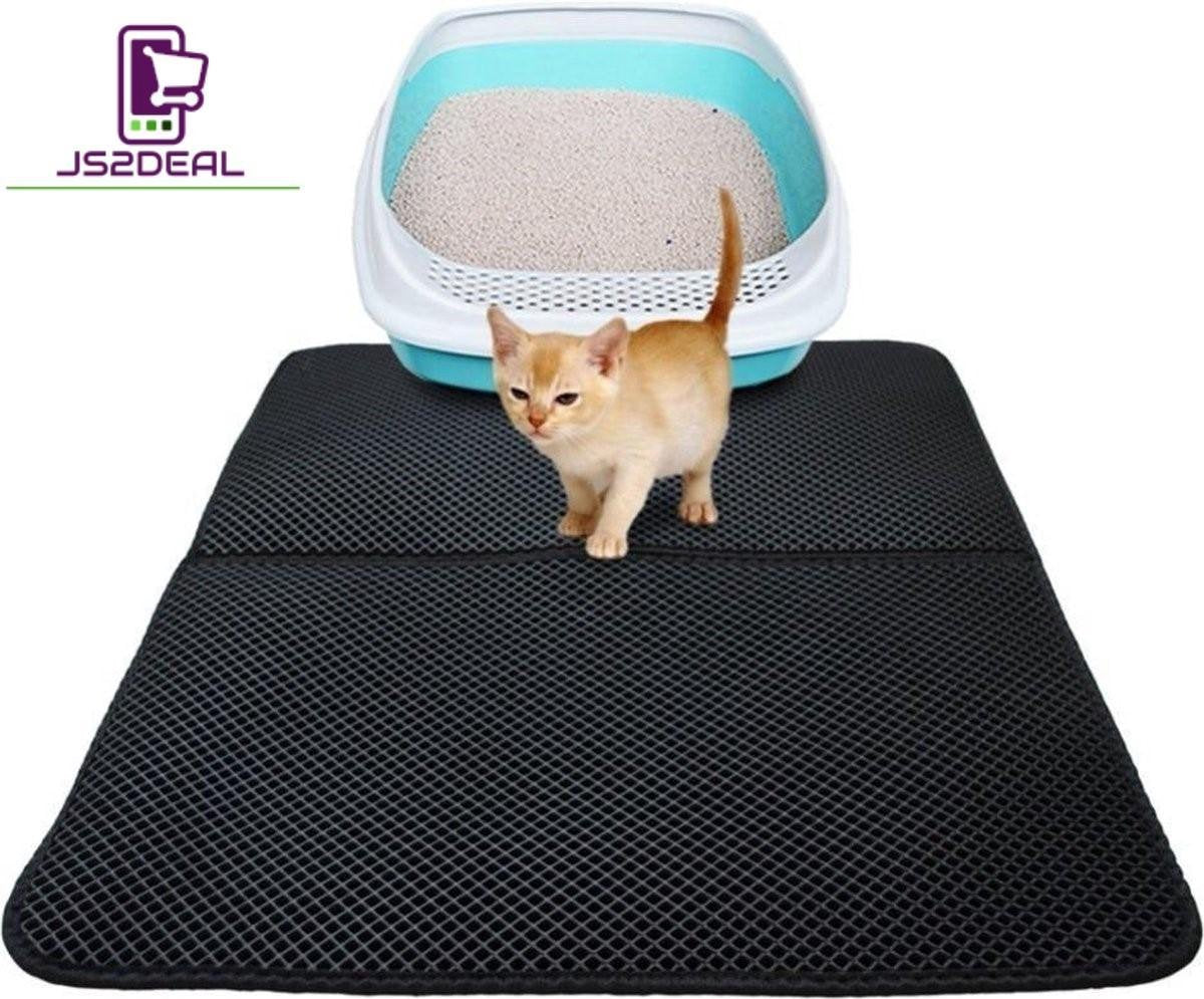 Kattenbakmat - grind opvanger - 65x115cm Mega Groot - Waterdicht - Honingraat patroon Kattenmat - Kattenbak Accessoires - Kat Benodigheden - Cat Litter Mat - Uitloopmat - schoonloopmat kattenbak