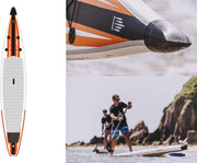 SHARKSUPs Racing 12'6x27"x6" - complete set - 25 PSI - 3 jaar garantie - Opblaasbare Stand Up Paddle Board - SUP