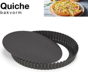 Quiche bakvorm met losse bodem - 24 cm - anti-baklaag - gelijke warmtegeleiding - rond vorm