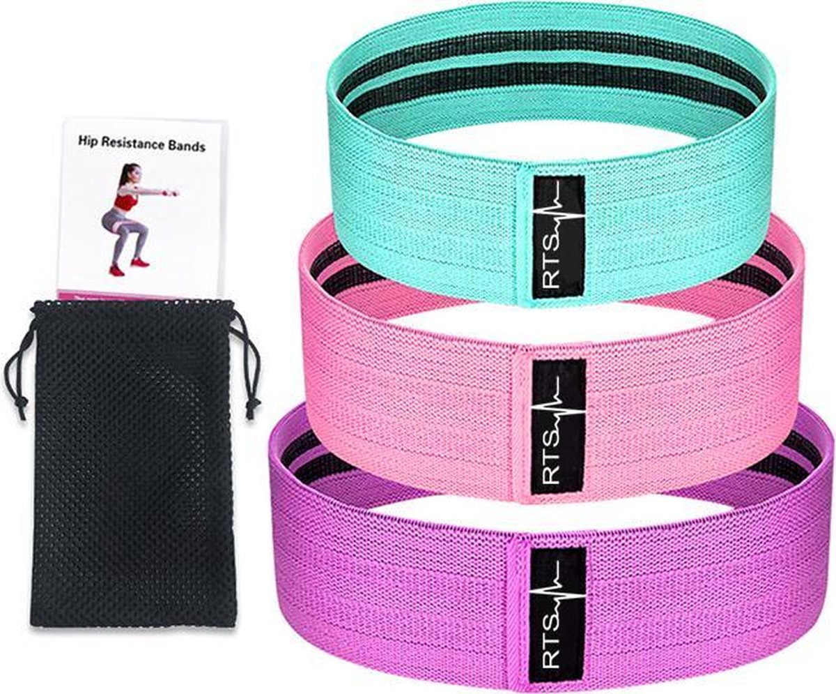 RTS Products® - weerstandsband set - Resistance band set - 3 delig - EXTRA STEVIG - booty building - fitness - crossfit - HOTSALE