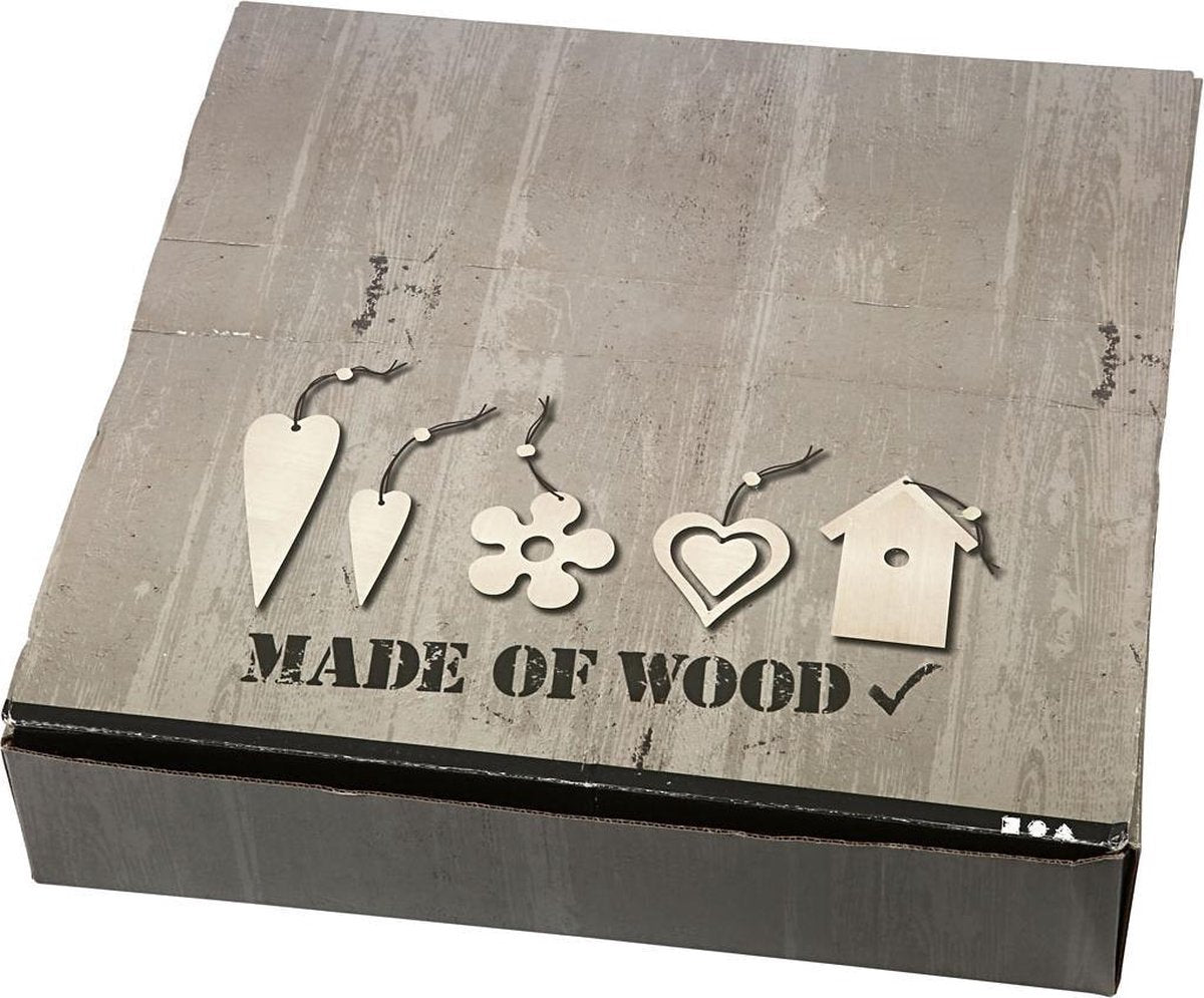 Wooden Ornament. 6.5-21.5 cm. 5 mm. 100 pc