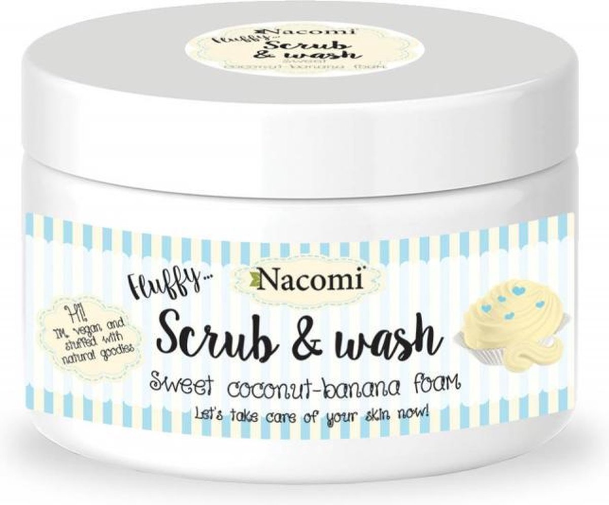 Nacomi Scrub & Wash - Sweet Coconut-Banana Foam 180ml.