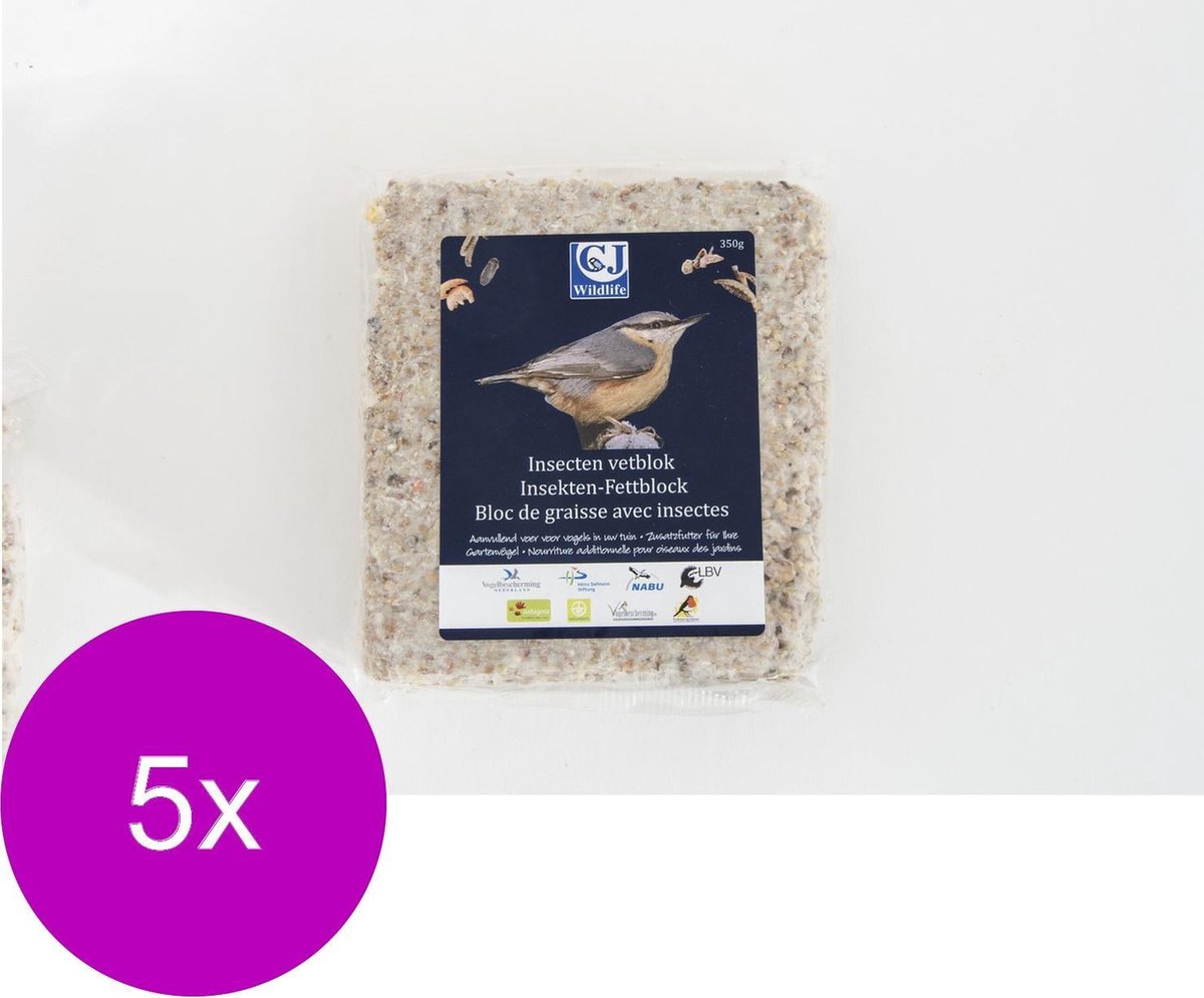 Wildbird Vetblok Met Insecten - Voer - 5 x 350 g