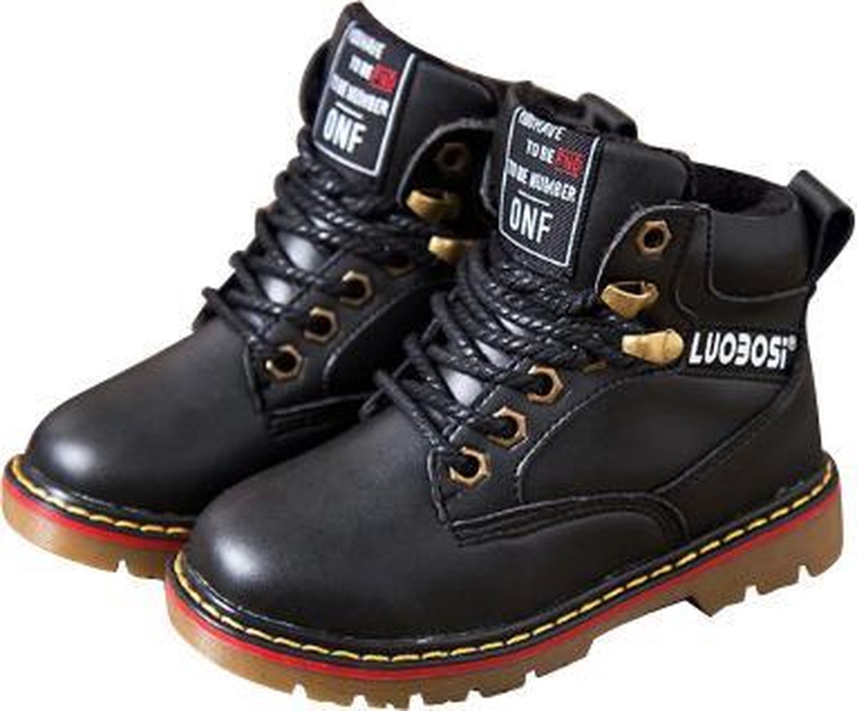 Leren veterschoen Finn –  zwart - maat 30