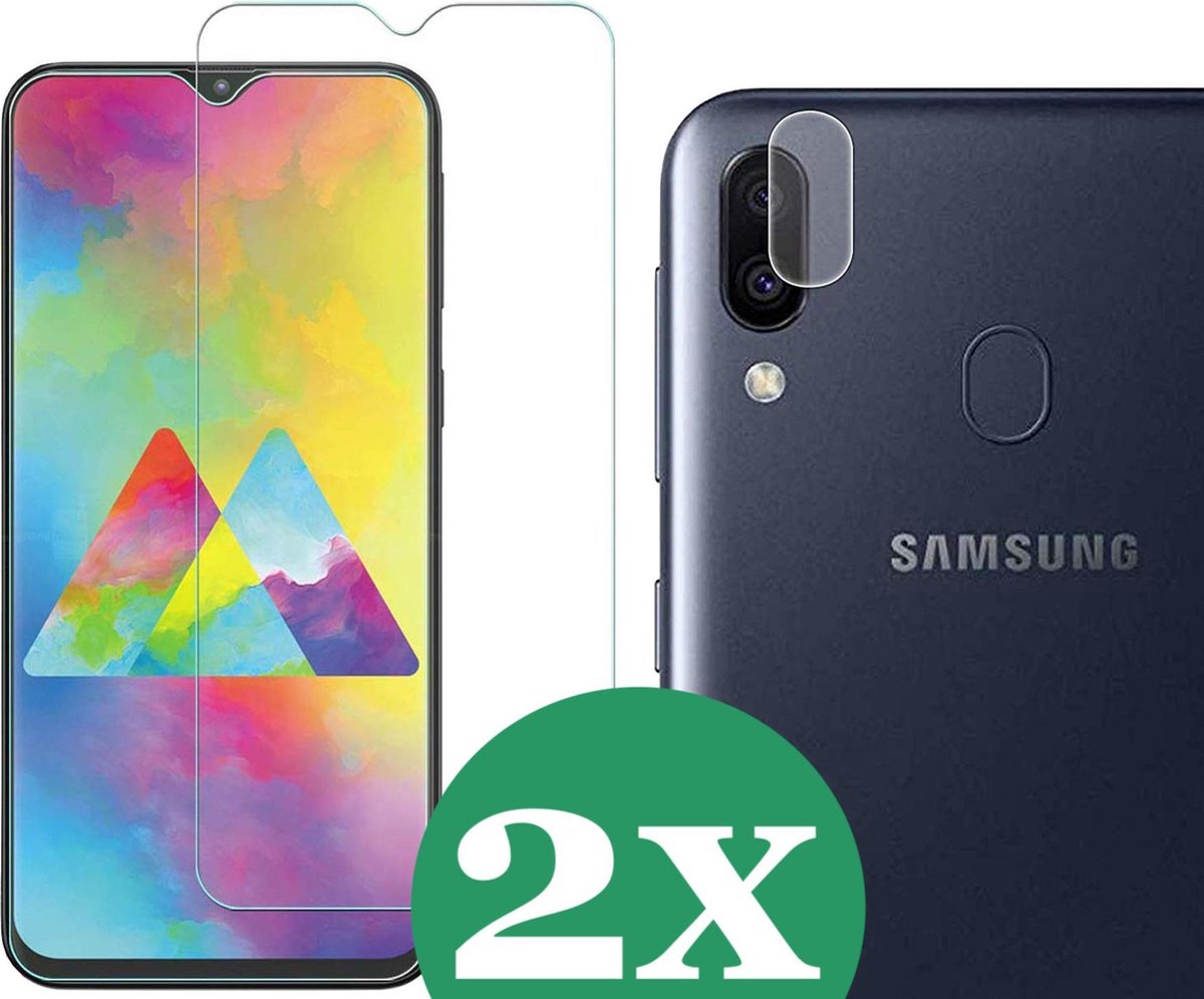 Samsung M20 Screenprotector - Samsung Galaxy M20 Screen Protector Glas en Samsung M20 Screenprotector Camera - 2 Stuks