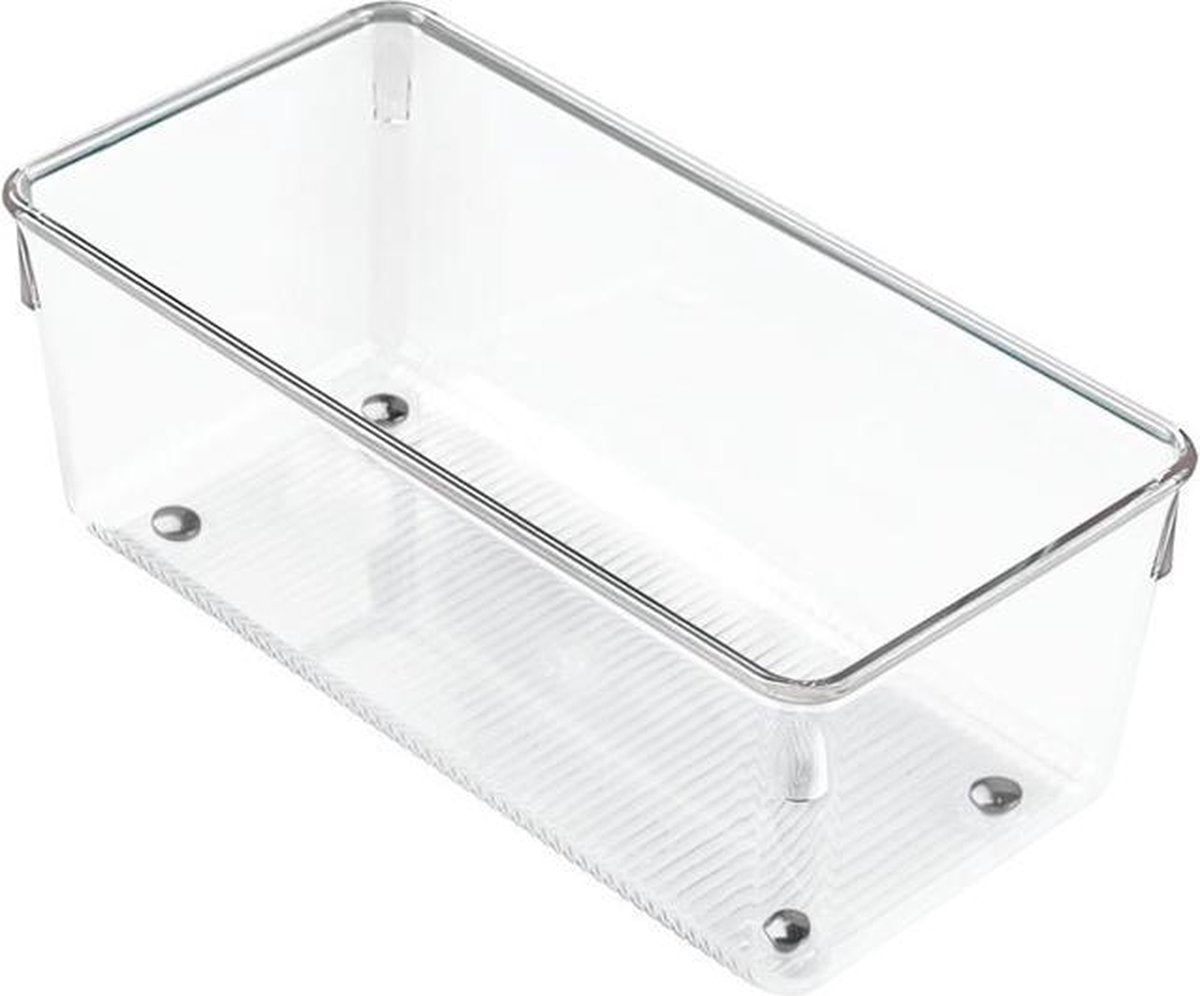 Ladebakjes transparant 8 cm hoog iDesign - Linus