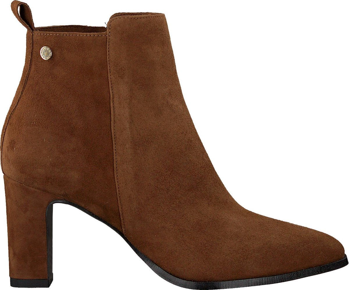 Notre-V 4838 Enkellaarsjes - Enkelboots - Dames - Cognac - Maat 40