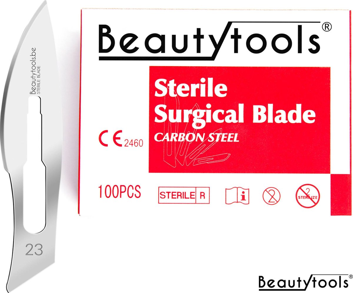 Scalpels - Pedicure / Bistouri messen - NR. 23 (100 Stuks - individueel/steriel verpakt) - (BP-0652)
