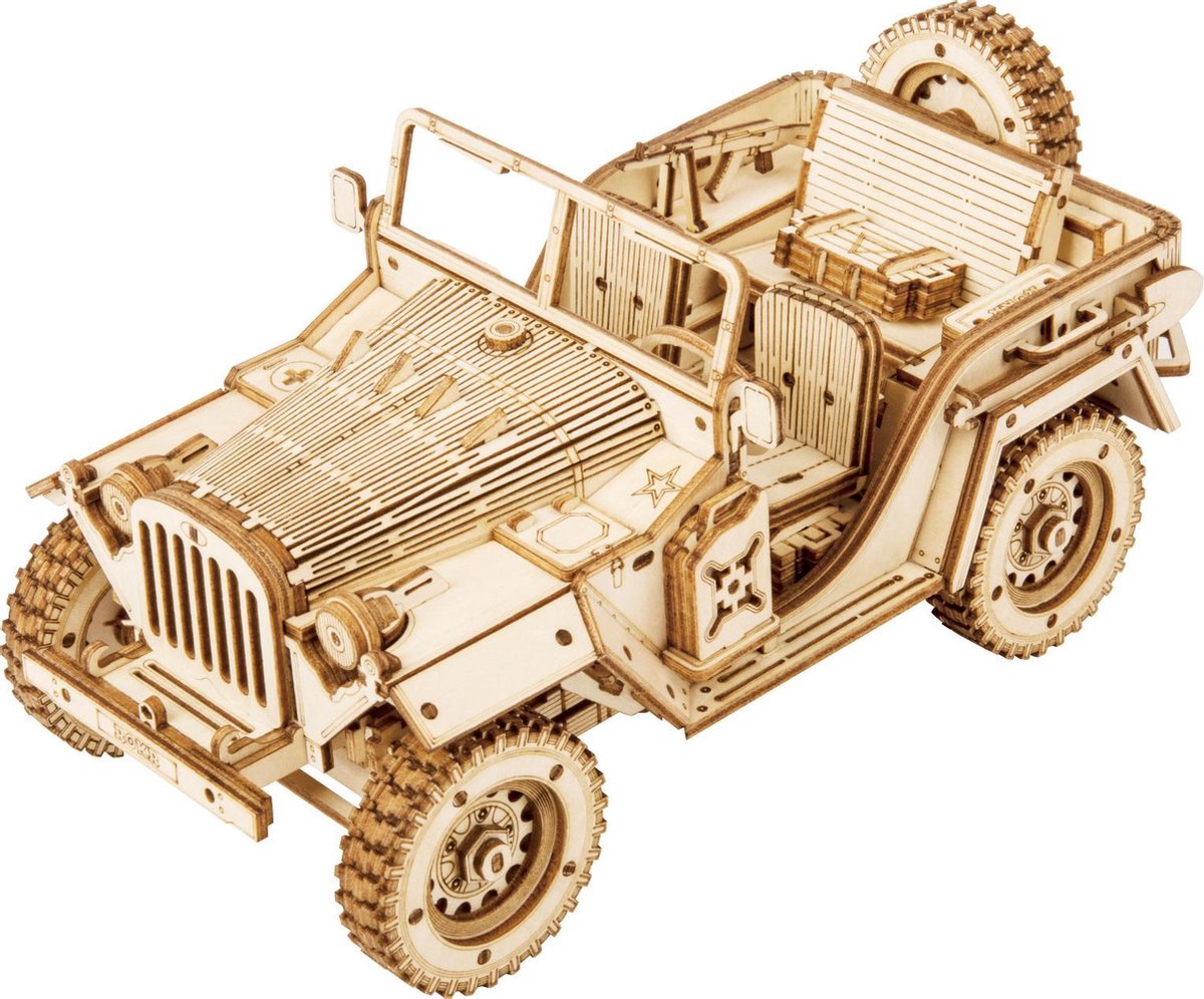 Robotime 3D puzzel modelbouw pakket MC701 ARMY JEEP