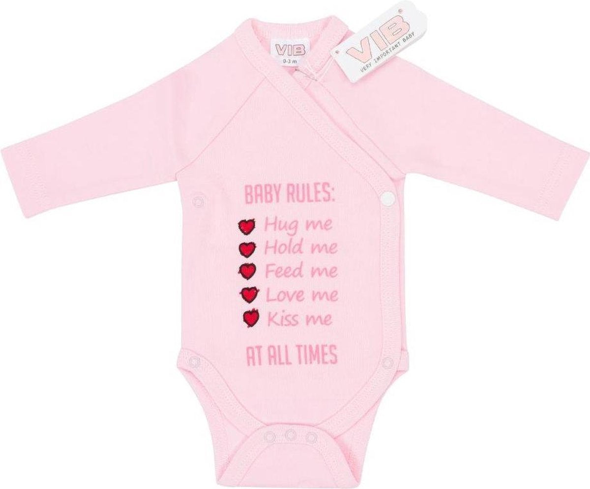 Overslag Romper 'BABY RULES: Hug me