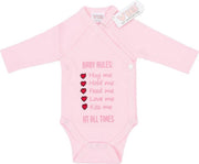 Overslag Romper 'BABY RULES: Hug me