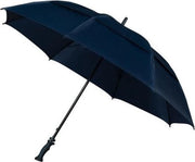 Extra sterke stormparaplu donkerblauw windproof 130 cm