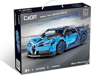 CADA C61028W - Blue Phantom Bugatti – 1200 onderdelen – Technic Lego compatibel – bouwdoos