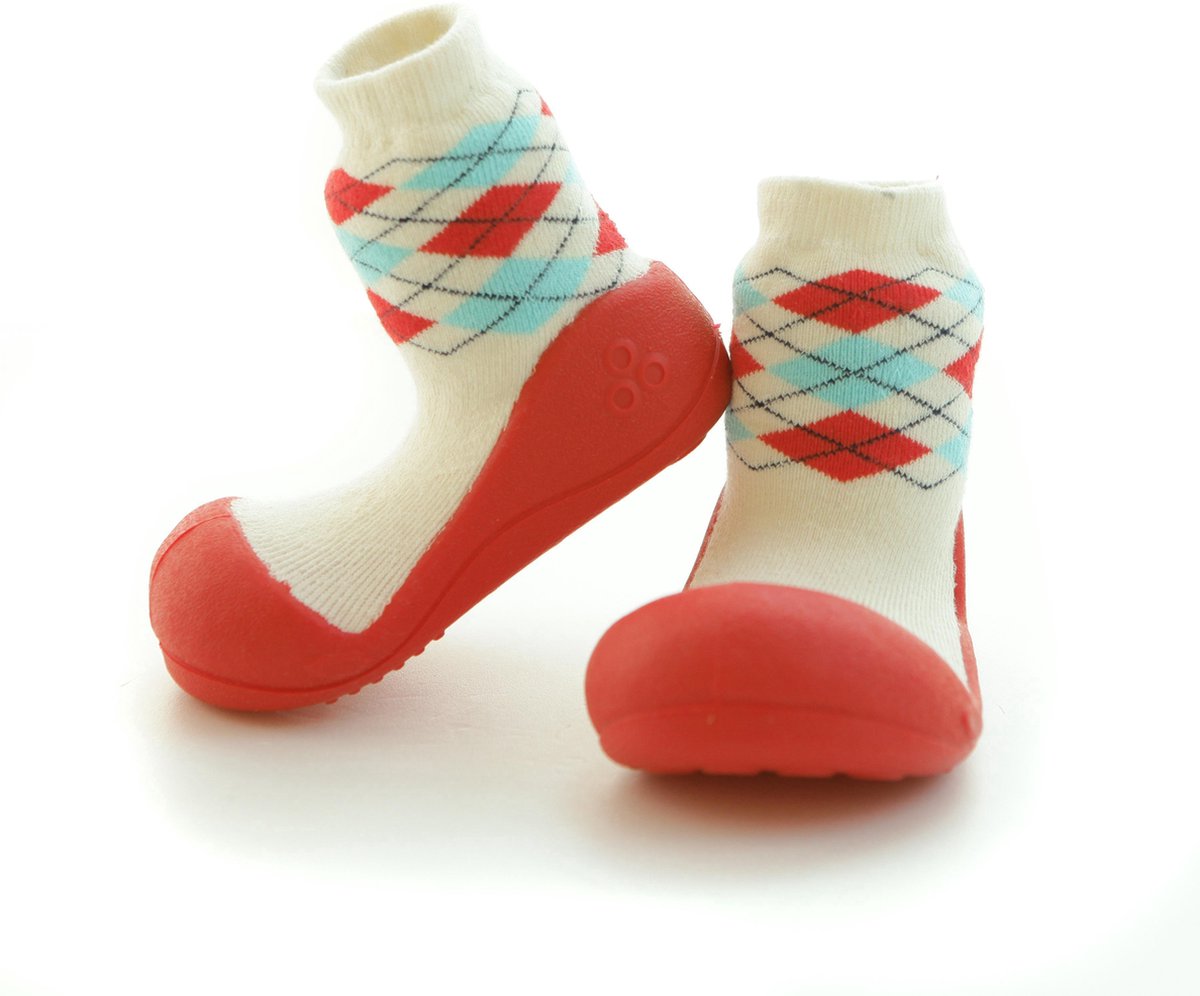 Argyle rood kinderschoenen