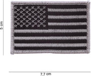 Embleem USA stof  zilver