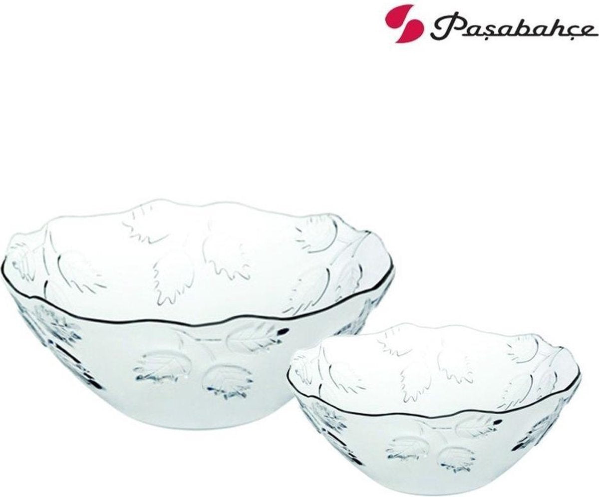 Pasabahce Pastoral - Saladeschaal Met Kleine Schaaltjes - Set van 7 - 270 mm