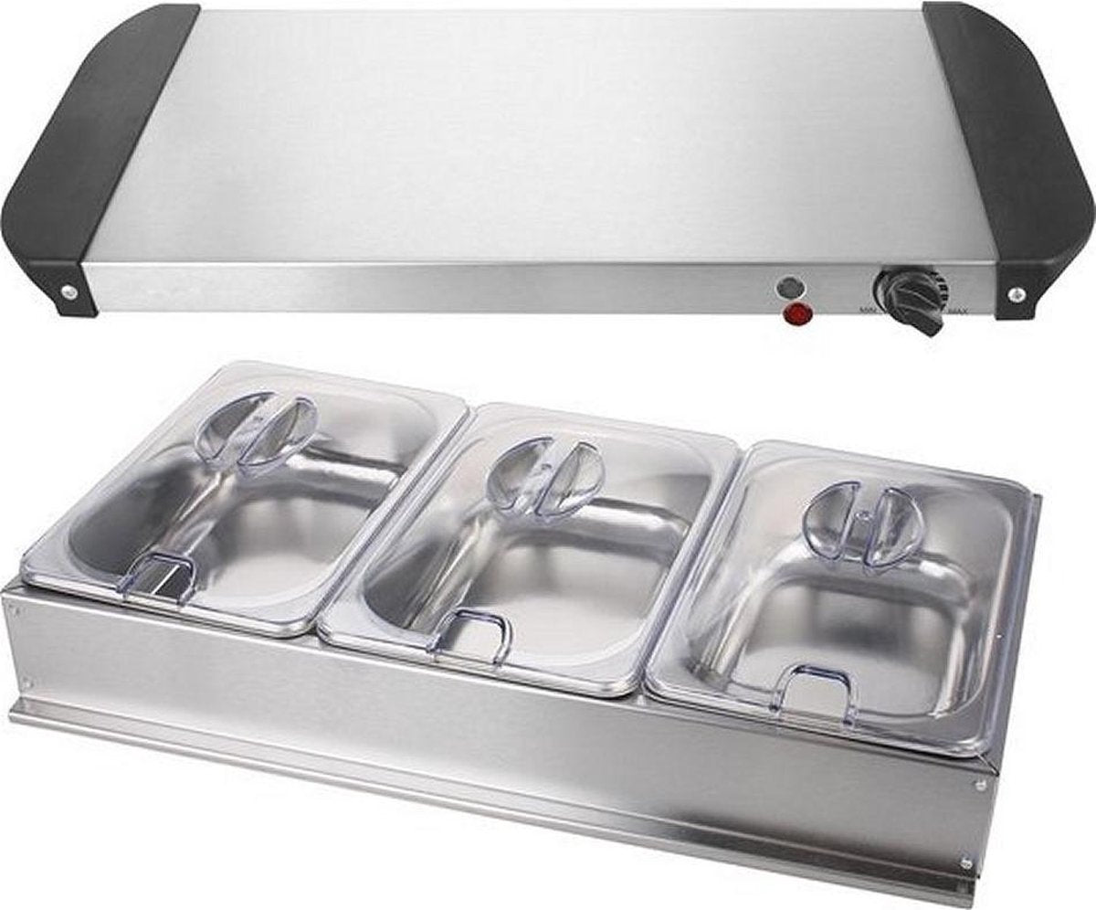 Emerio BS-110790 Buffetwarmer RVS/Zwart