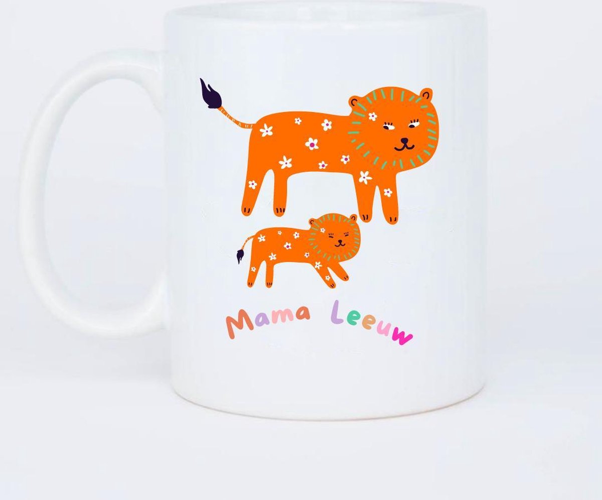 Prikky- Mok- Mama Leeuw  -Best Mom Ever- Cadeautje voor Mama